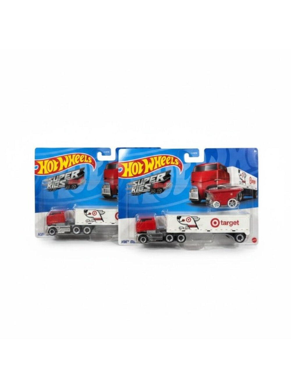 Set of 2 Hot Wheels Super Rigs HW Bullseyes Big Rig Target Truck & Cart Collecti